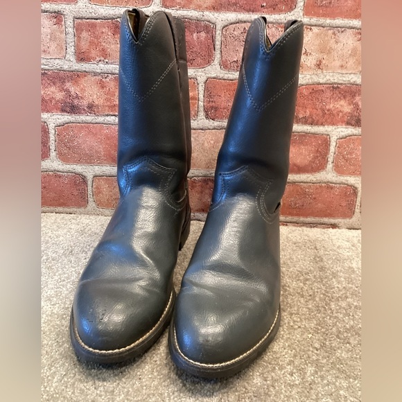 Justin Basics Men’s Classic Western Roper cowboy boots size 8.5 - Picture 6 of 6